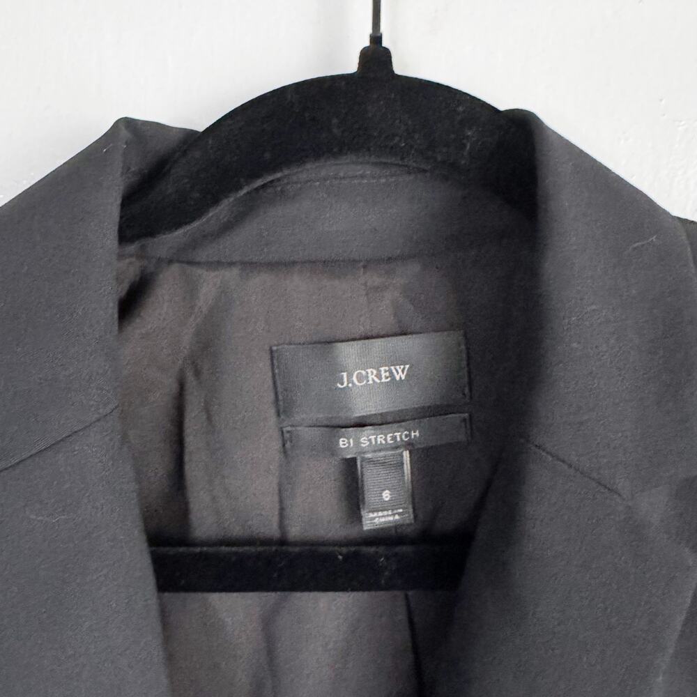 J. Crew Classic Bi Stretch Wool Blazer Single Breasted Button Academia 6 Black - Picture 3 of 13